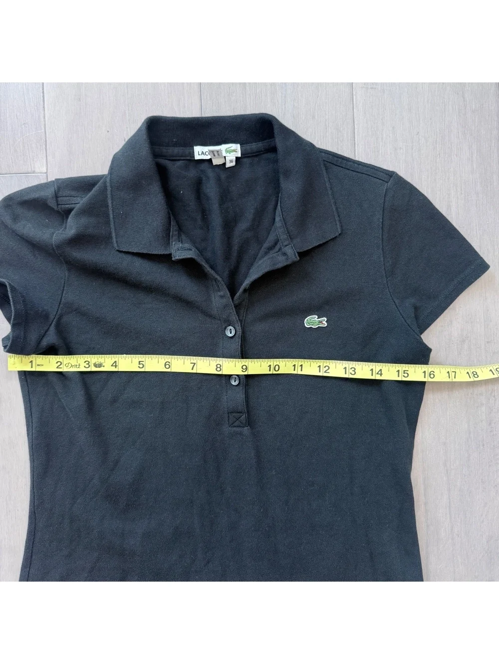 Lacoste Black Polo Mini Dress Size 36 - Small